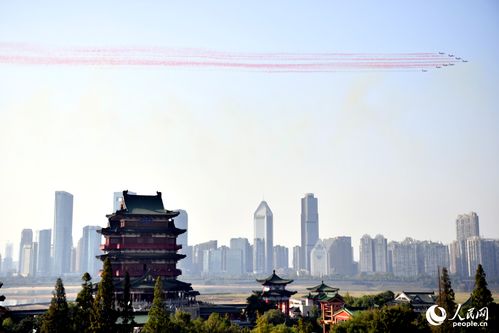 江西南昌 特技飞行越滕阁